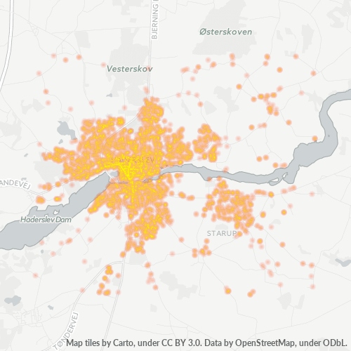 6100 Heatmap over forretningstæthed