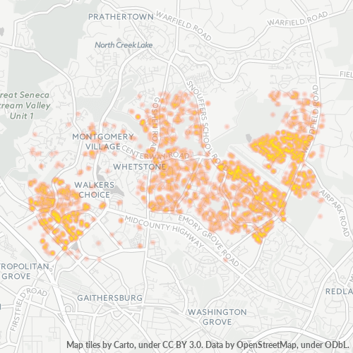 20879 Business Density Heatmap