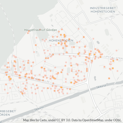 Heatmap für plz 14772