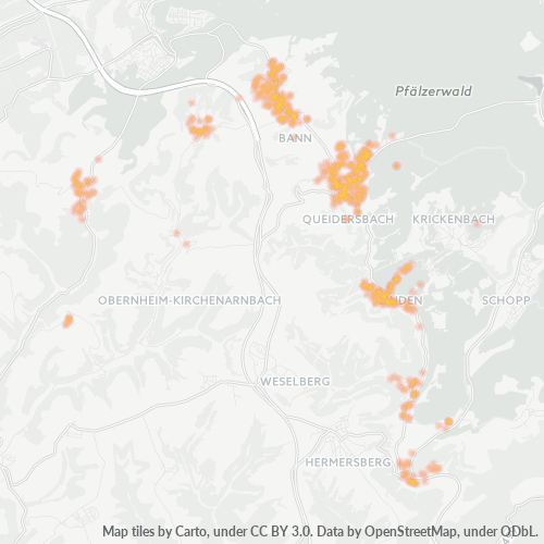 Heatmap für plz 66851