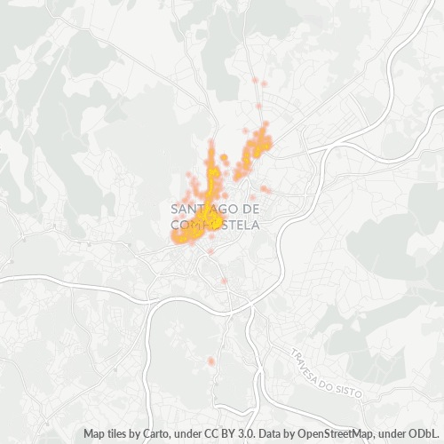 15705 Mapa de calor de densidad empresarial