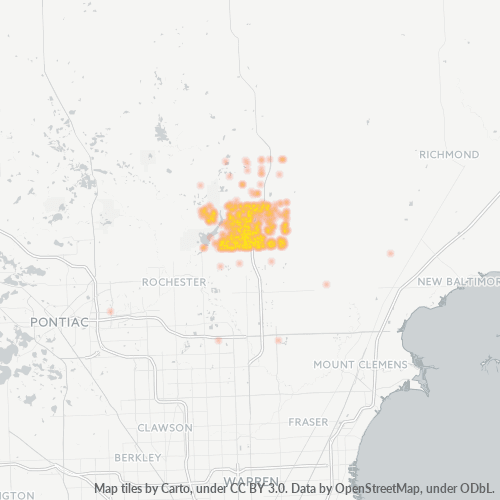 48094 Business Density Heatmap