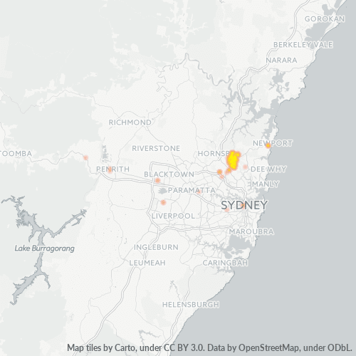 2075 Business Density Heatmap