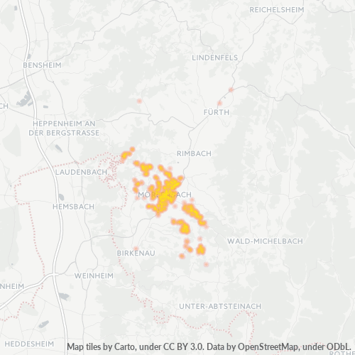 Heatmap für plz 69509