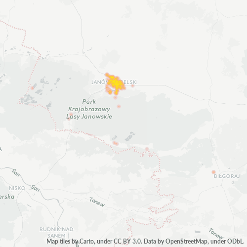 23-300 Mapa intensywności działalności gospodarczej