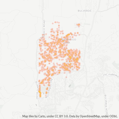 78260 Business Density Heatmap