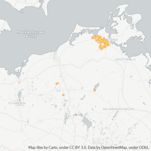 Heatmap für plz 18442