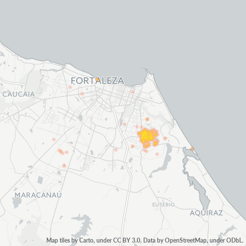 60833-000 Mapa de calor de densidad empresarial