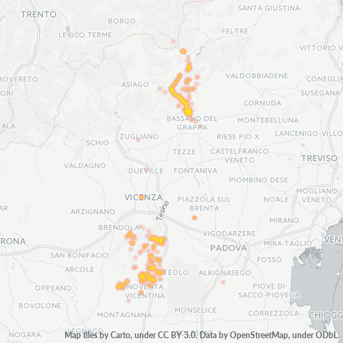 Mappa di calore per cap 36020