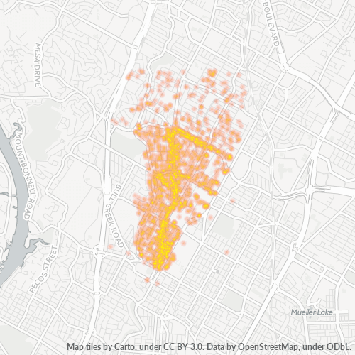 78756 Business Density Heatmap