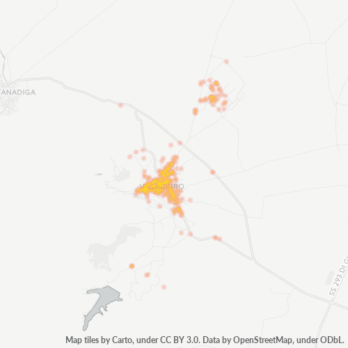 Mappa di calore per cap 09039