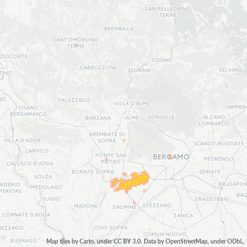 24048 Mappa di concentrazione per la densità di aziende