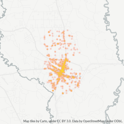 77656 Business Density Heatmap