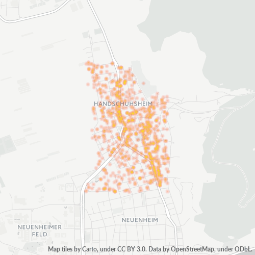 Heatmap für plz 69121