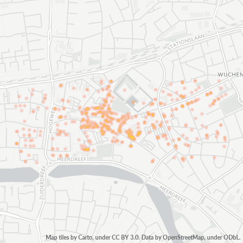 Heatmap voor postcode 6602