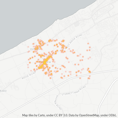 16415 Business Density Heatmap