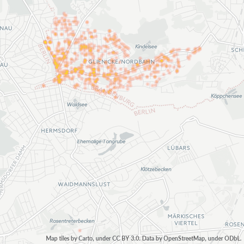 Heatmap für plz 16548