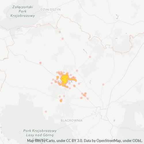 42-100 Mapa intensywności działalności gospodarczej