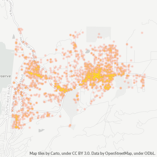 93023 Business Density Heatmap