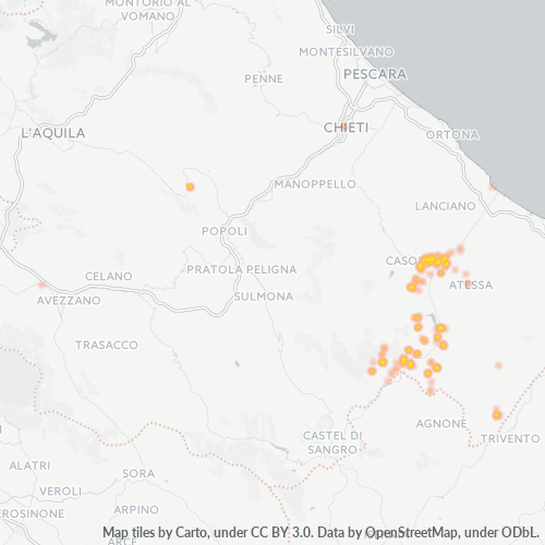 Mappa di calore per cap 66040