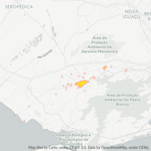 23050-000 Mapa de calor de densidad empresarial