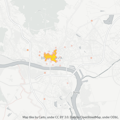 811 06 Teplotná mapa obchodnej hustoty