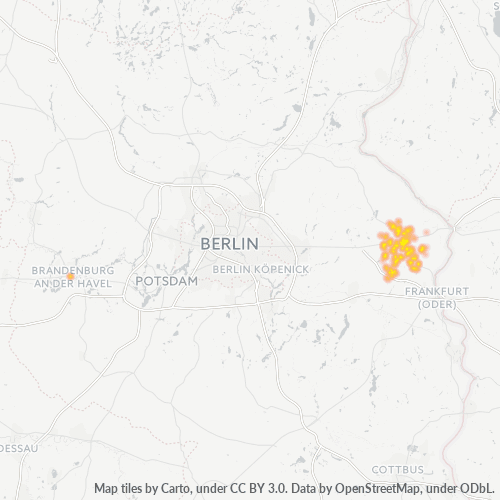 Heatmap für plz 15306