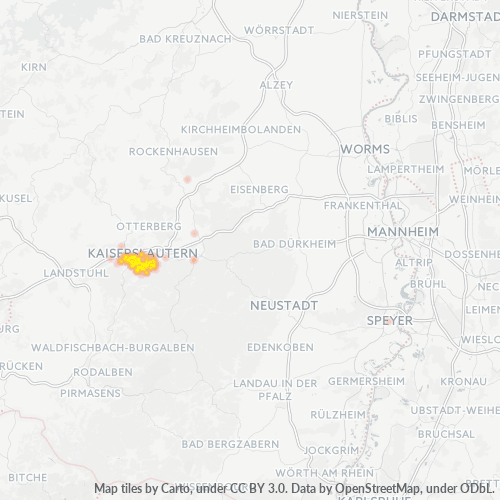 Heatmap für plz 67663