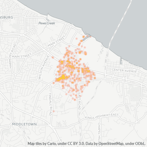 07718 Business Density Heatmap