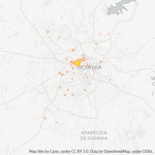 74543-000 Mapa de calor de densidad empresarial