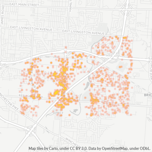 43232 Business Density Heatmap