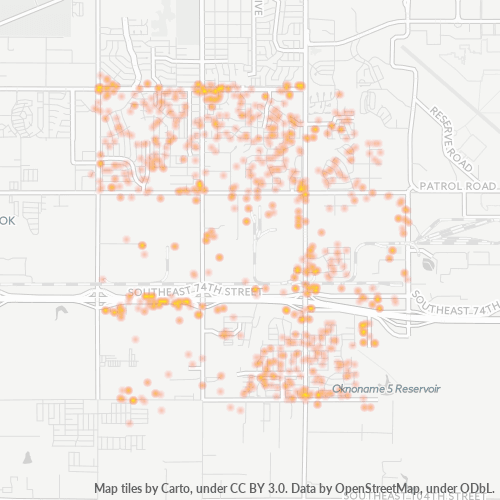 73135 Business Density Heatmap