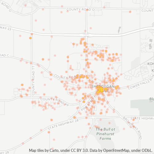 53085 Business Density Heatmap