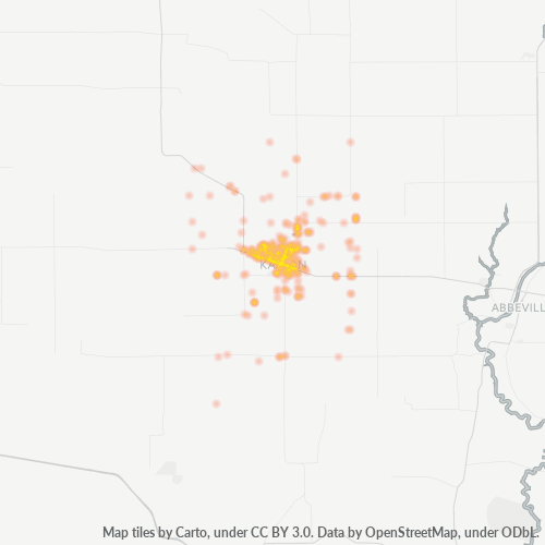 70548 Business Density Heatmap