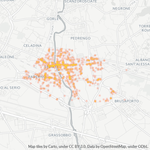 24068 Mappa di concentrazione per la densità di aziende