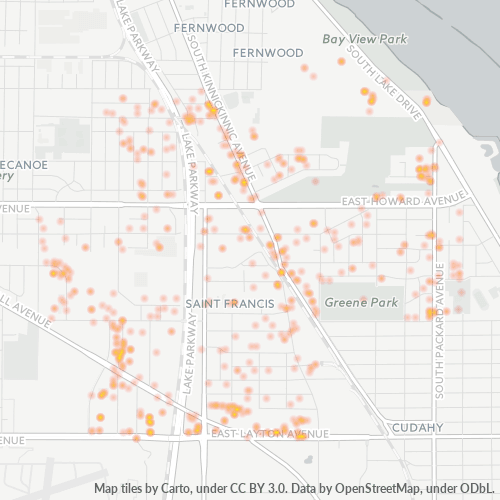 53235 Business Density Heatmap