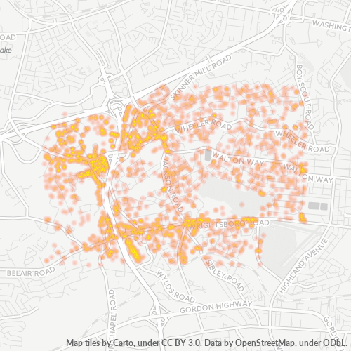 30909 Business Density Heatmap
