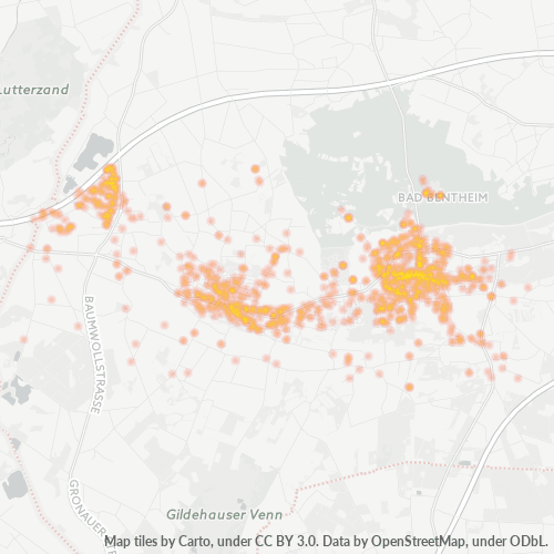Heatmap für plz 48455