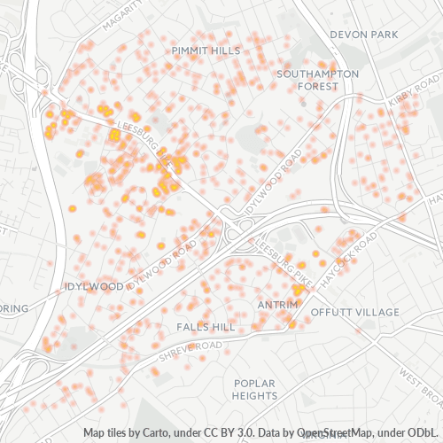 22043 Business Density Heatmap