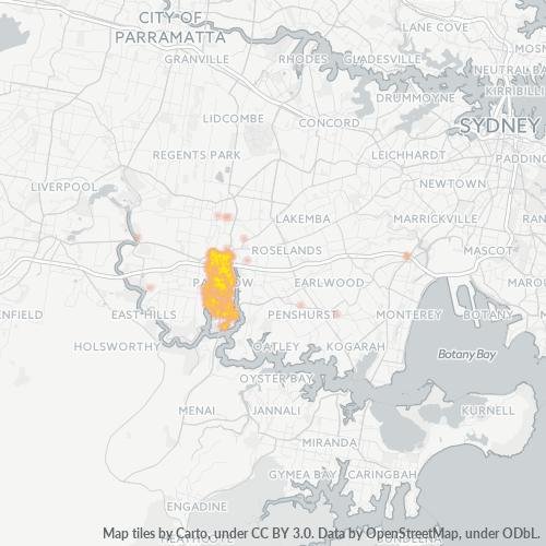 2211 Business Density Heatmap