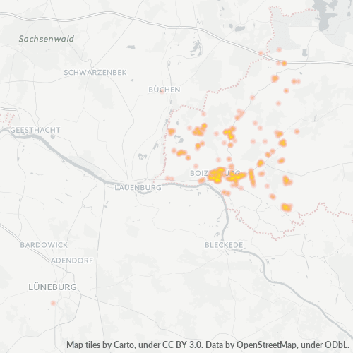 Heatmap für plz 19258