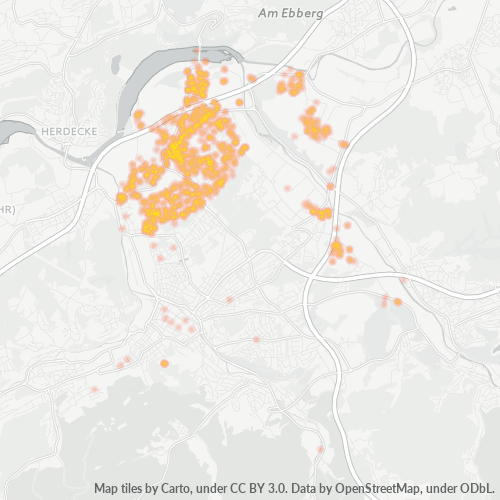 Heatmap für plz 58099