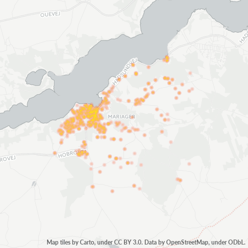 9550 Heatmap over forretningstæthed