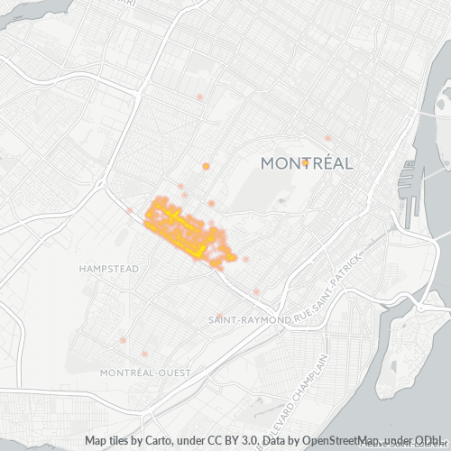 H3W Thermocarte de densité d'activité
