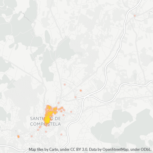 15704 Mapa de calor de densidad empresarial