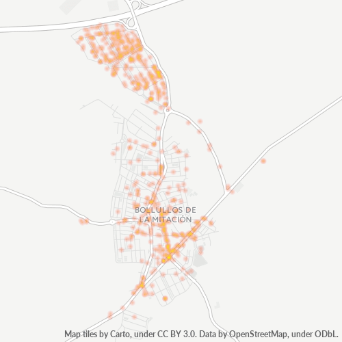 Mapa de calor para código postal 41110