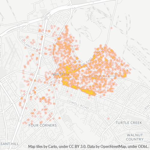 94519 Business Density Heatmap