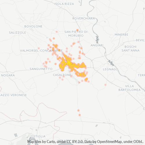 Mappa di calore per cap 37053