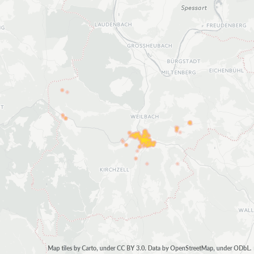 Heatmap für plz 63916