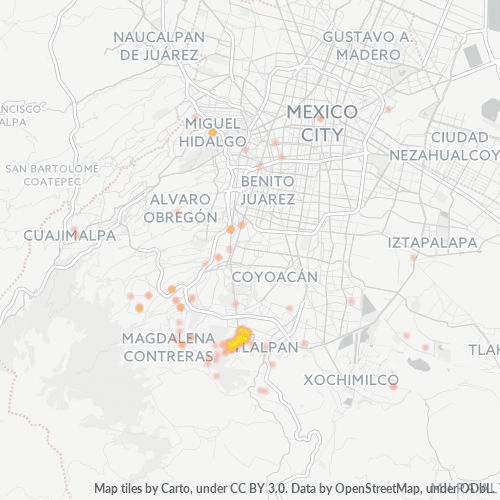 14260 Mapa de calor de densidad empresarial